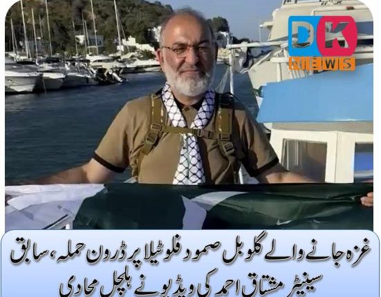 غزہ جانے والے گلوبل صمود فلوٹیلا پر ڈرون حملہ، سابق سینیٹر مشتاق احمد کی ویڈیو نے ہلچل مچا دی